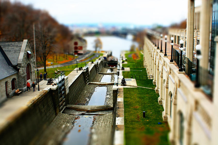 Rideau Canal Lock, Tilt-shift - After Photograph by Mark Prince Photography