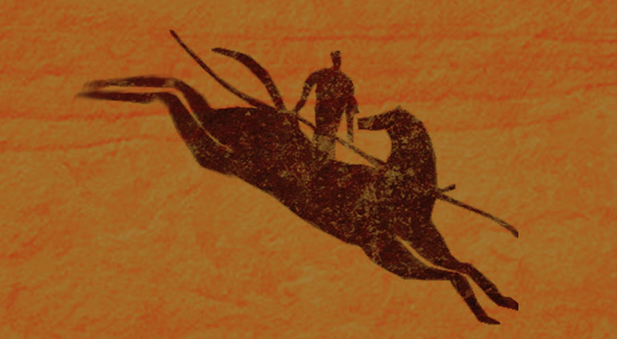 Rider and the Galloping Horse Digital Art by Asok Mukhopadhyay
