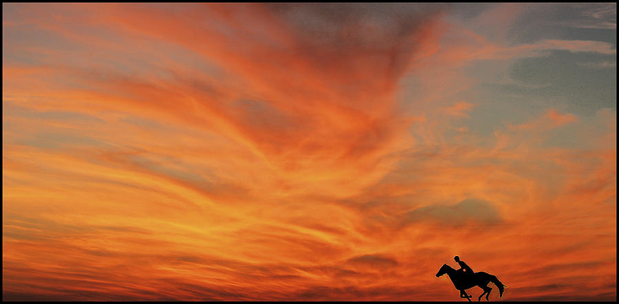 Sunset Photograph - Rider by Bror Johansson