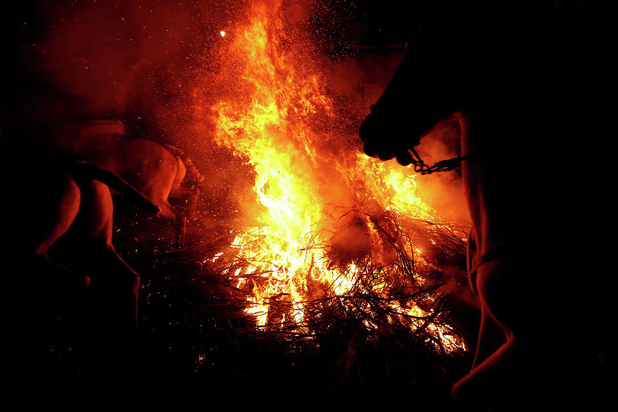 Riders Go Through Flames Photograph by Juan Medina - Fine Art America