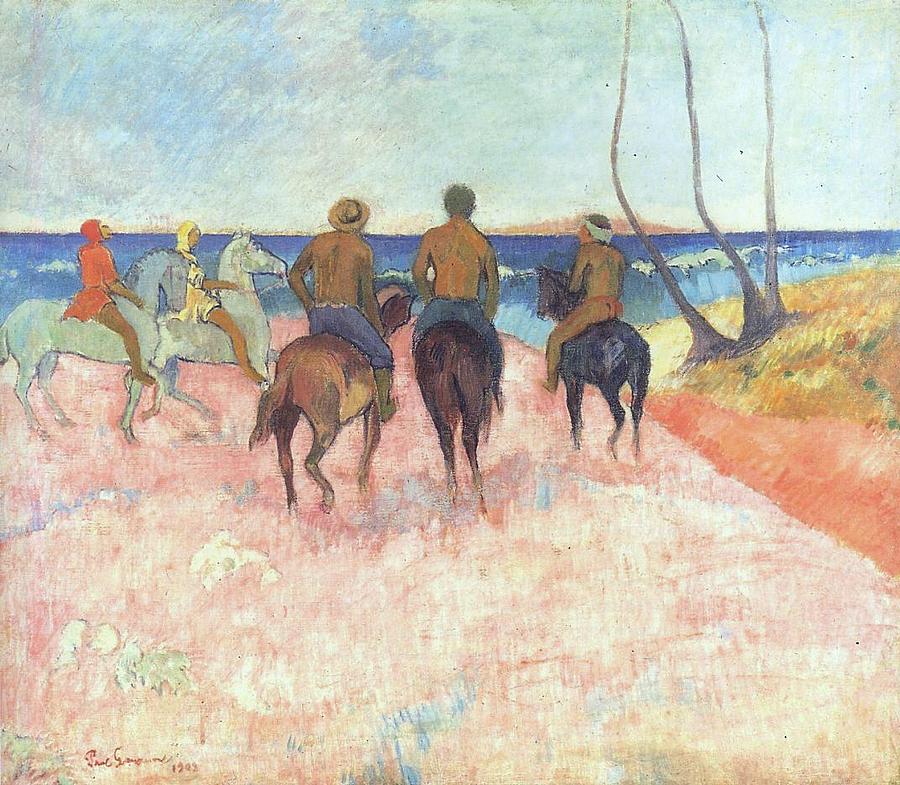 Riders on the Beach 1902 Painting by Paul Gauguin - Fine Art America