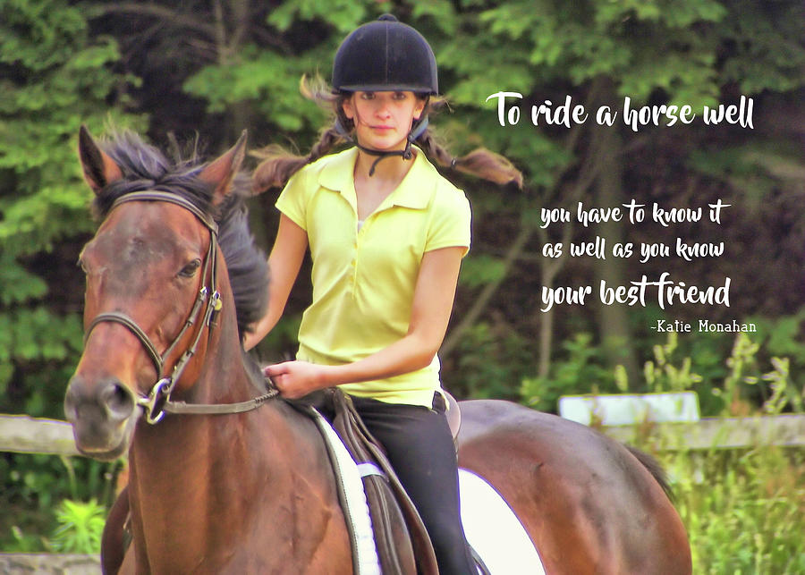 RIDING GRACE quote Photograph by JAMART Photography