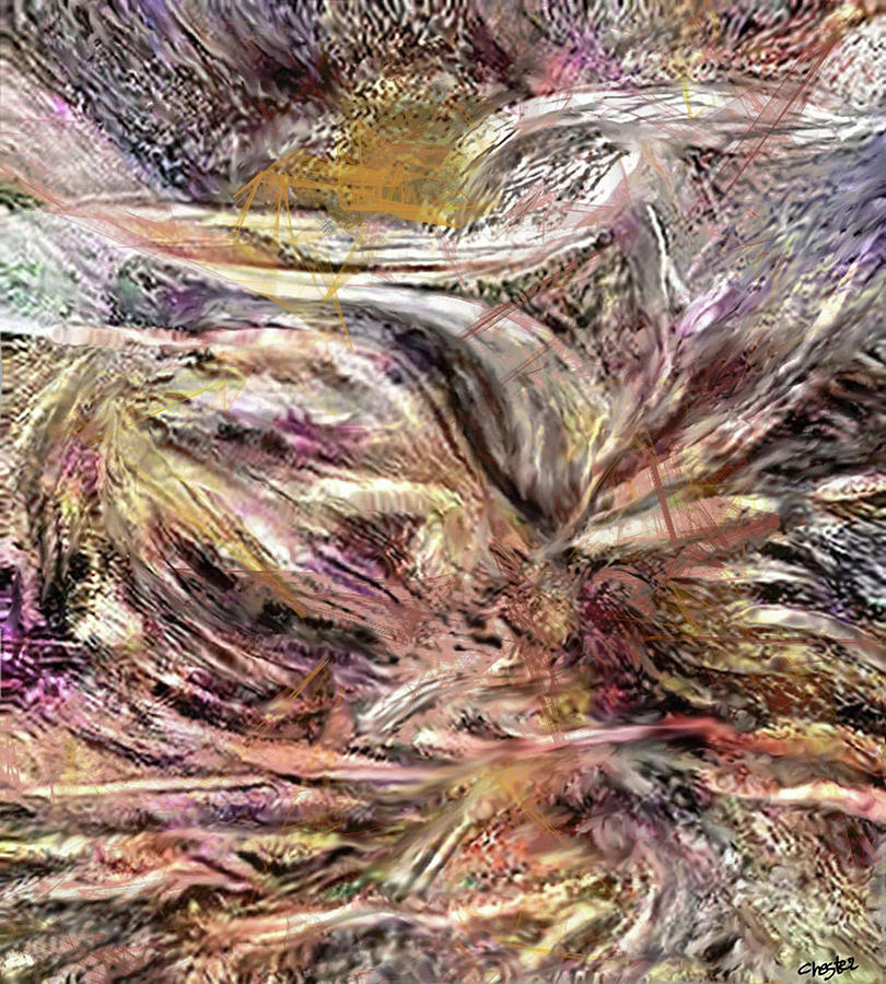 Riding on the magic carpet thru the eye of a desert sand storm Digital Art by Richard CHESTER