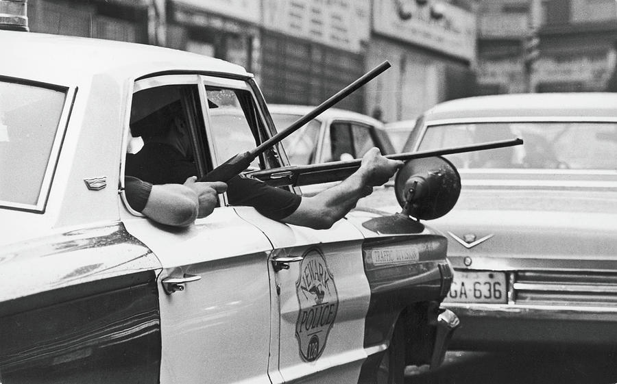 Riding Shotgun During Newark Riots, 1967 Photograph by Fred W. McDarrah Riding Shotgun During Newark Riots, 1967 Photograph by Fred W. McDarrah