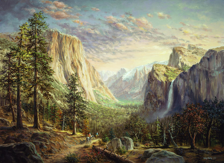 Yosemite National Park Painting - Riding The Range by Nicky Boehme