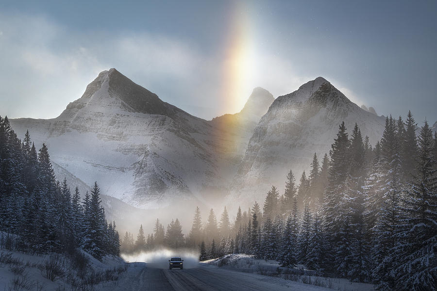 Riding Under Frozen Rainbow Photograph by James S. Chia