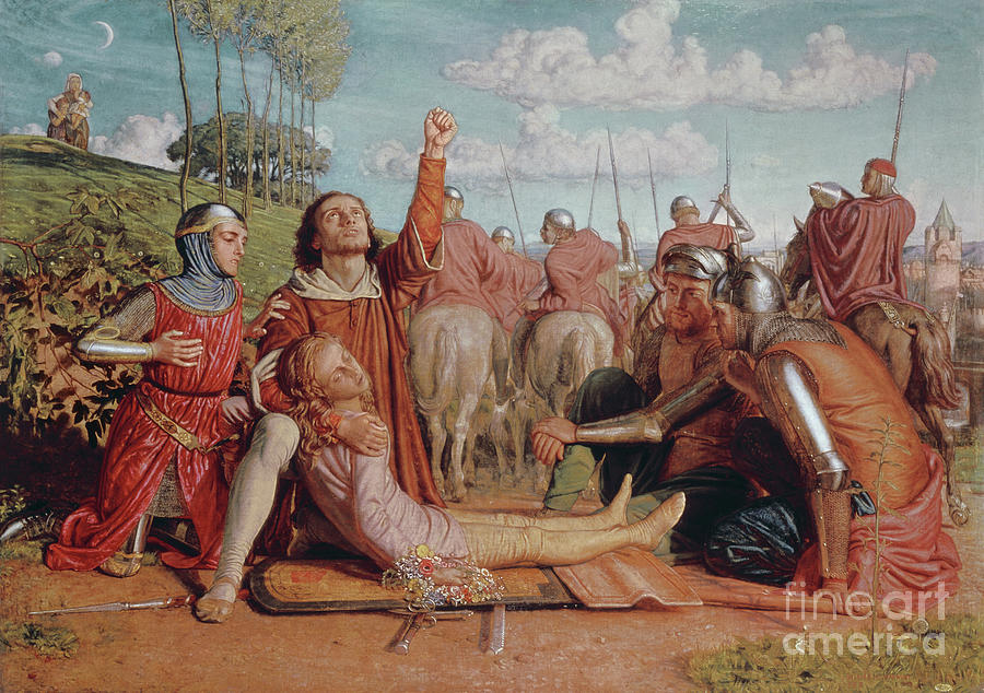 Rienzi Vowing To Obtain Justice For The Death Of His Young Brother, Slain In A Skirmish Between The Colonna And Orsini Factions, 1849-49 Painting by William Holman Hunt
