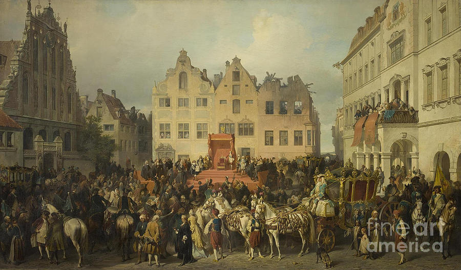 Riga Swearing Allegiance To Peter Drawing by Heritage Images