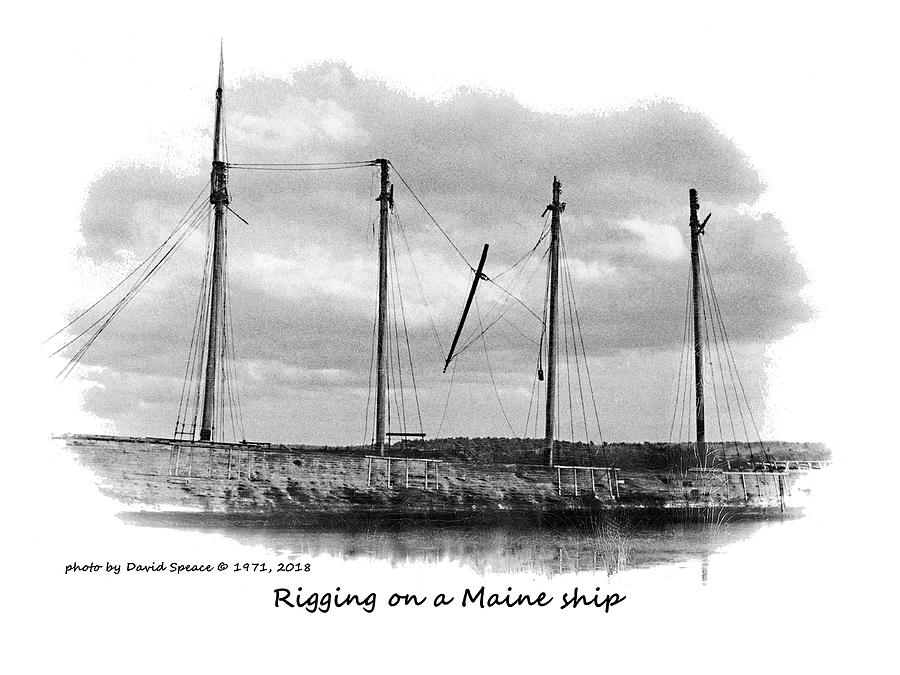 Rigging on a Maine ship Photograph by David Speace