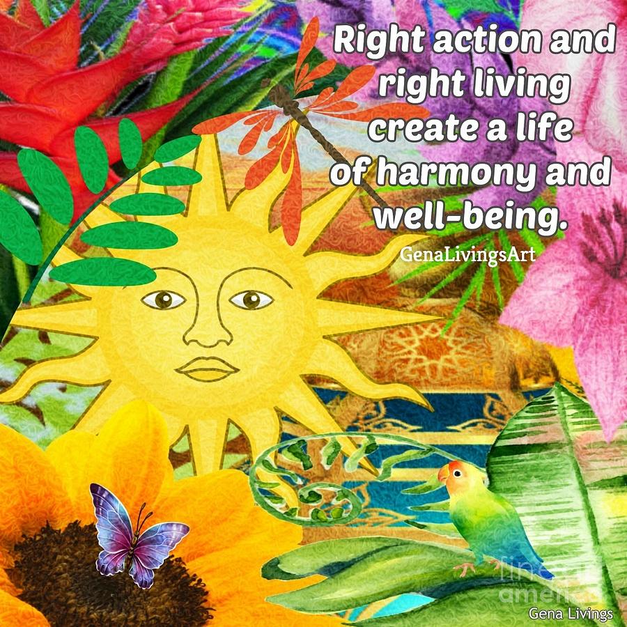Right Action Digital Art by Gena Livings