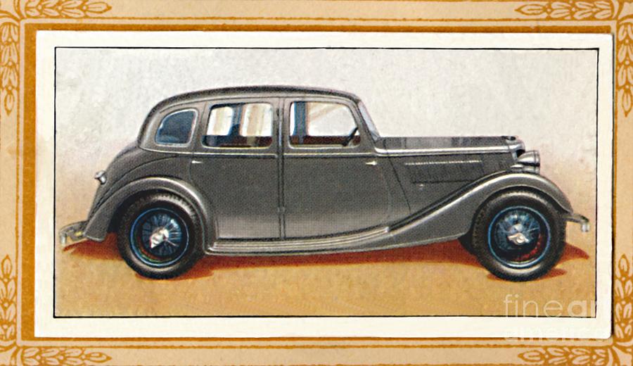 Riley Eight-90 Adelphi Saloon, C1936 Drawing by Print Collector