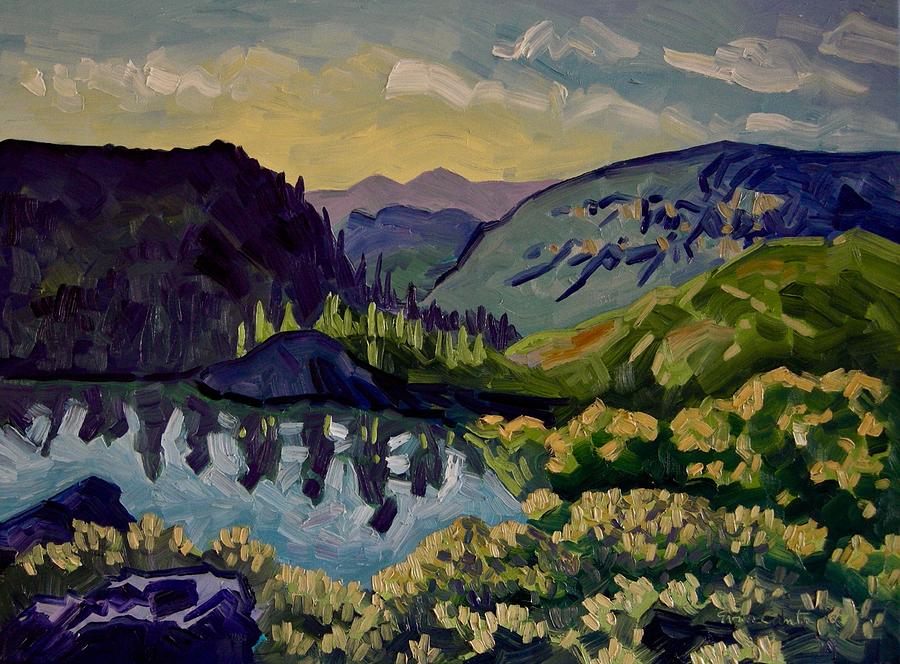 Routt National Forest Painting - Rim Pond In The Flat Tops by Evan Cantor