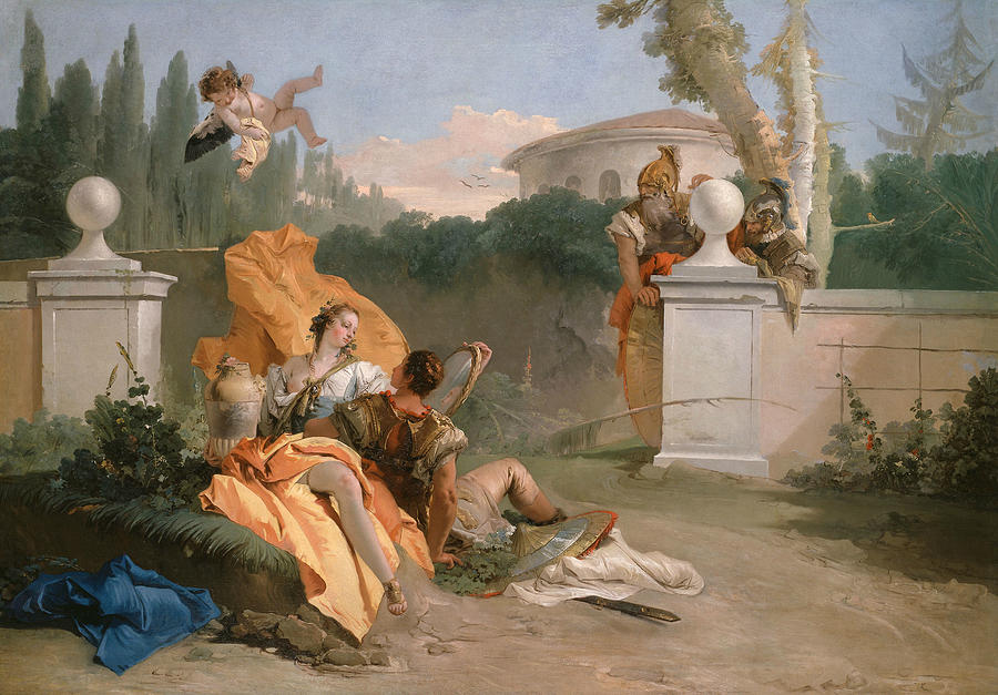 Rinaldo and Armida in Her Garden Painting by Giovanni Battista Tiepolo