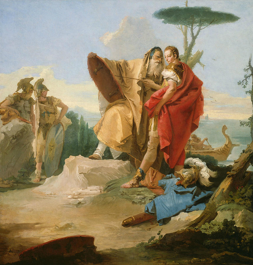 Rinaldo and the Magus of Ascalon Painting by Giovanni Battista Tiepolo