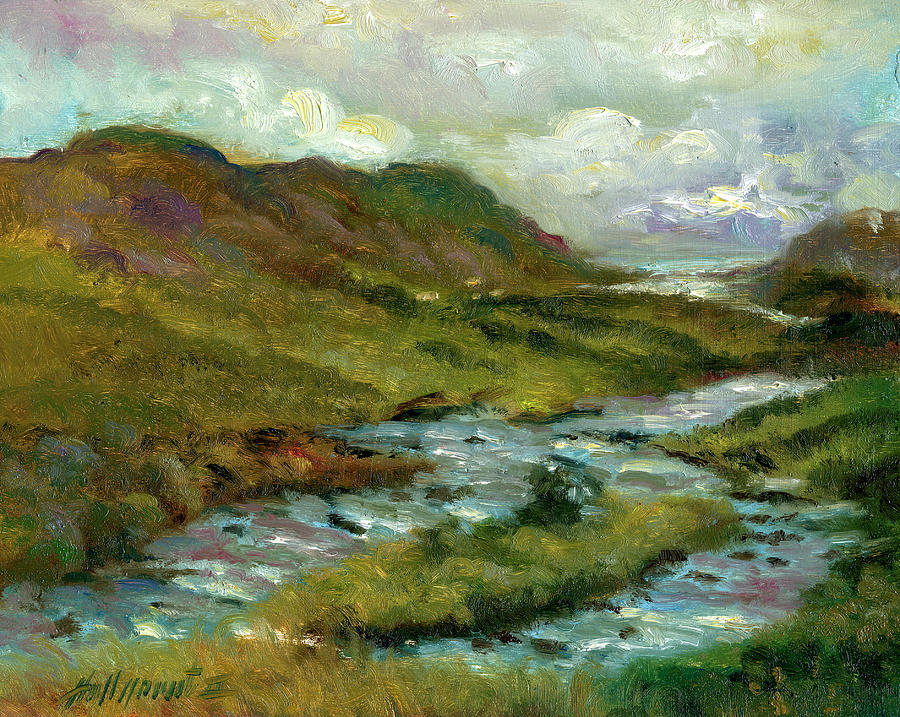 Mountain Painting - Ring Of Kerry, Ireland #2 by Hall Groat Ii