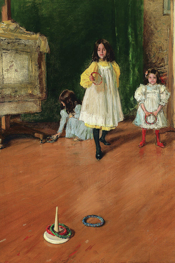 Ring Toss Painting by William Merritt Chase
