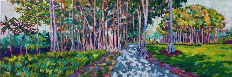 Banyan Trees Painting - Ringlings Banyan by Heather Nagy Banyan Trees Painting - Ringlings Banyan by Heather Nagy
