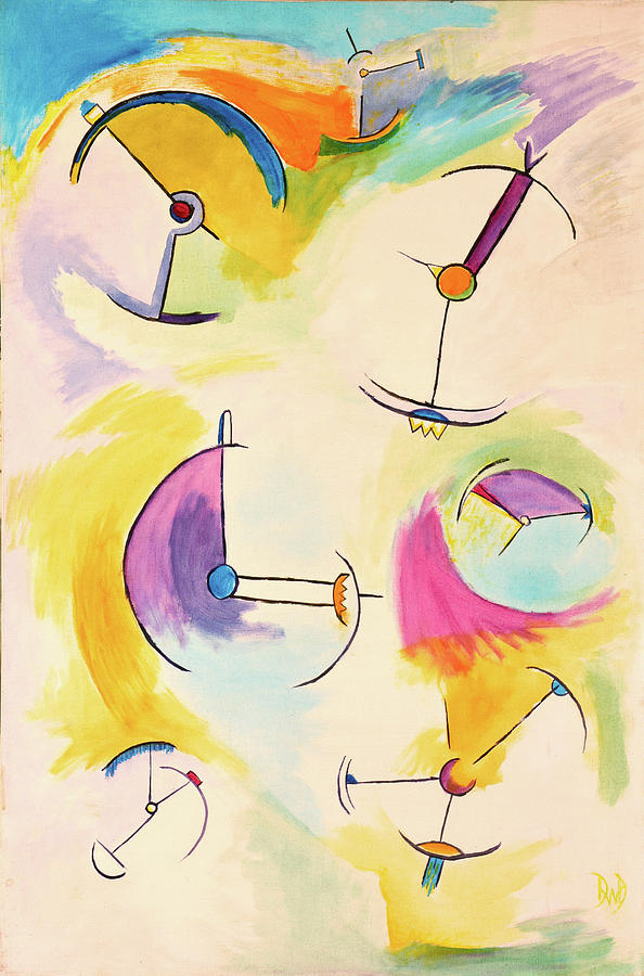 Geometric Abstracts Painting - Rings of Bright Water by David Douthat Geometric Abstracts Painting - Rings of Bright Water by David Douthat