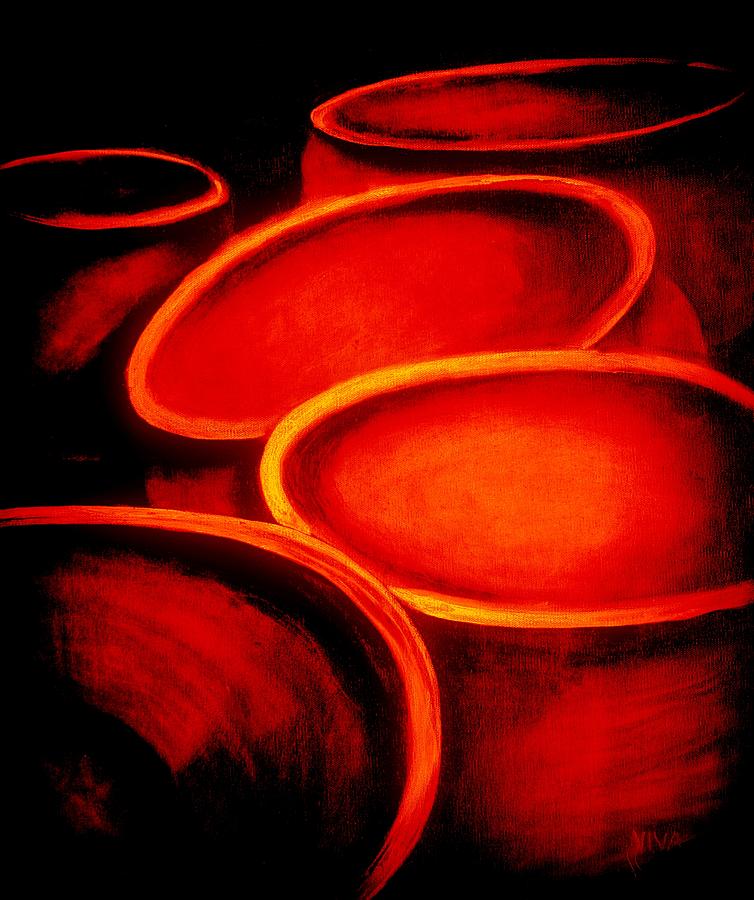 Rings Of Fire - Cauldrons Painting by VIVA Anderson