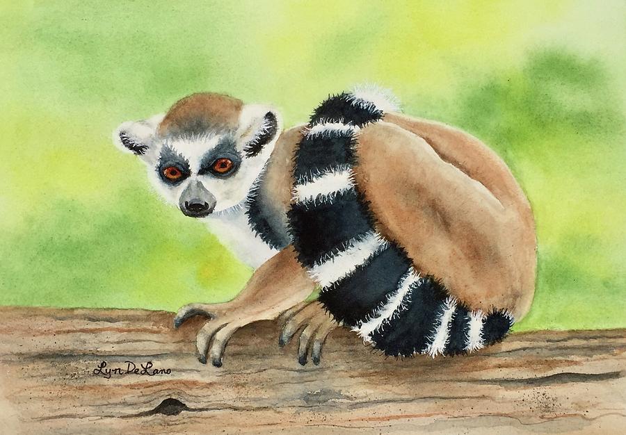 Ringtail Lemur Painting by Lyn DeLano