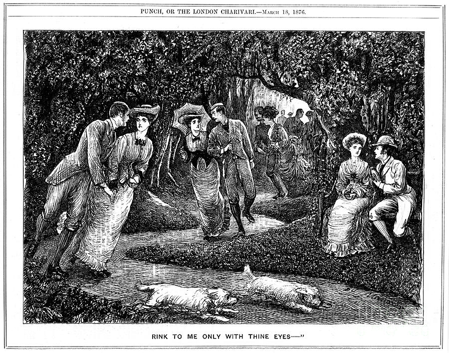 Rink To Me Only With Thine Eyes, 1876 Drawing by Print Collector