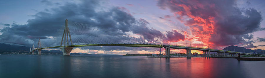 Rio - Antirrio bridge Photograph by Elias Pentikis