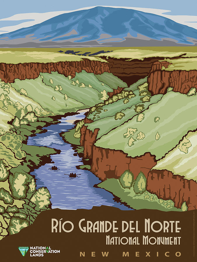 Rio Grande Del Norte National Monument Painting by Bureau of Land Management