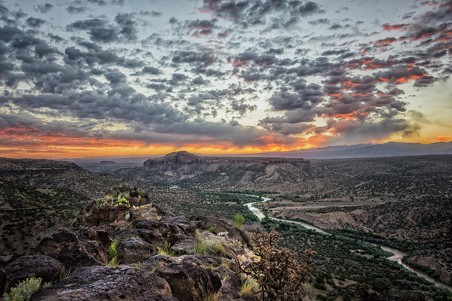 Santa Fe Photograph - Rio Grande River Sunrise 2 - White Rock New Mexico by Brian Harig