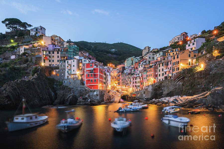 Riomaggiore Village - Cinque Terre Photograph by Theerawat Kaiphanlert