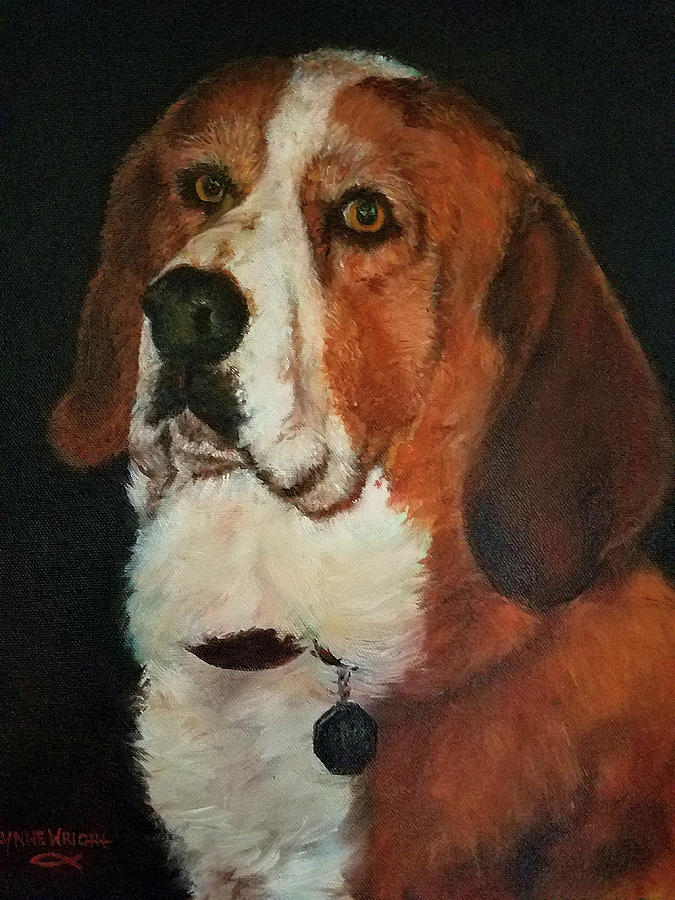 Dog Painting - RIP Pete by Lynne And Don Wright