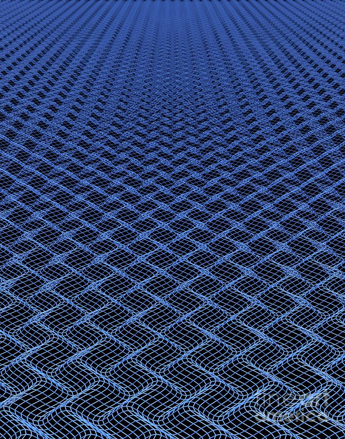 Rippled Mesh Concept Illustration. Photograph by David Parker/science Photo Library