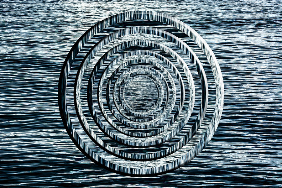 Nature Digital Art - Rippled Water Circles by Pelo Blanco Photo