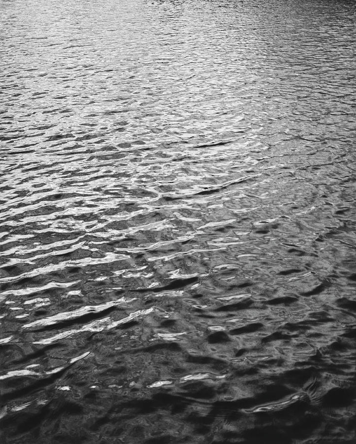 Rippled Water Surface B&w Photograph by George Marks