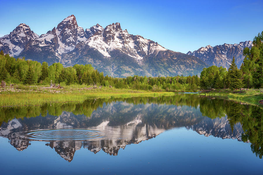 Landscape Photograph - Ripples In The Tetons by Darren White Photography
