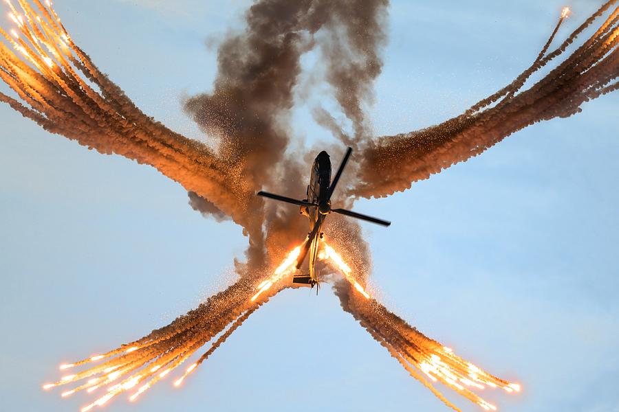 Helicopter Photograph - Rise Of The Phoenix by Piotr Wrobel