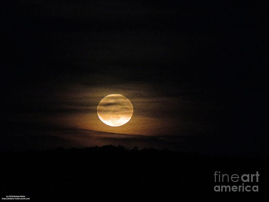 Rising October Moon Photograph
