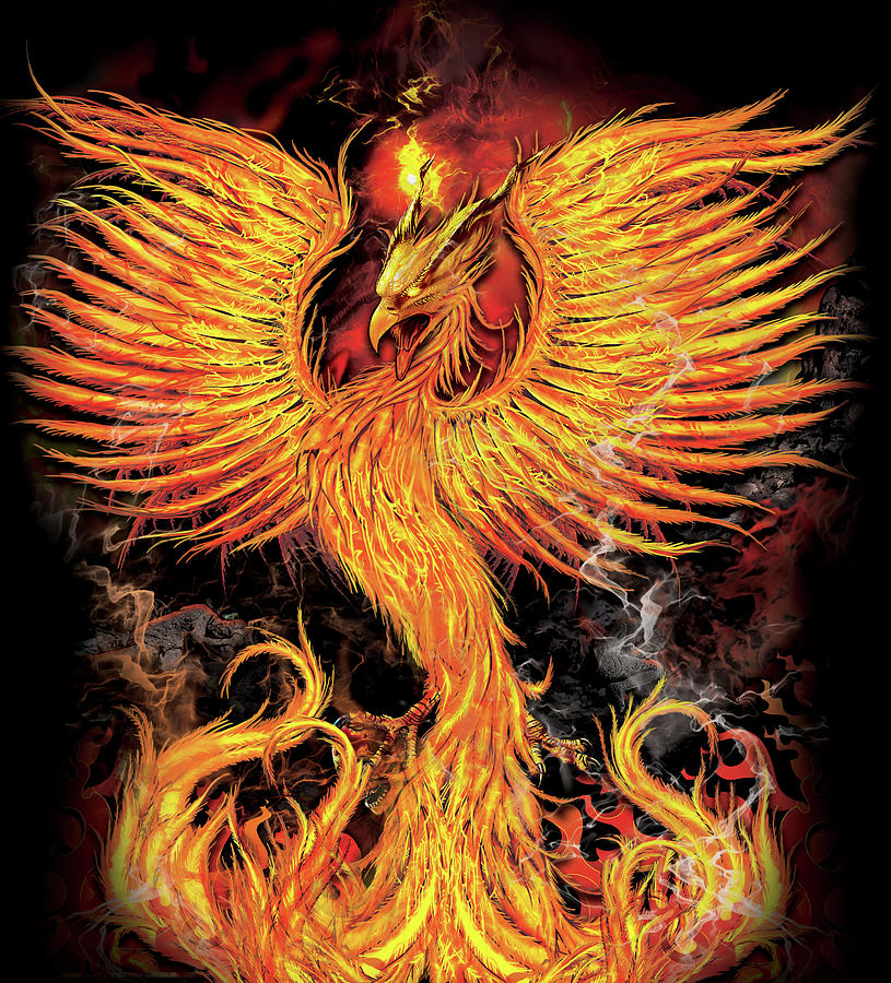 Rising Phoenix Digital Art - Rising Phoenix by Visual Darkness