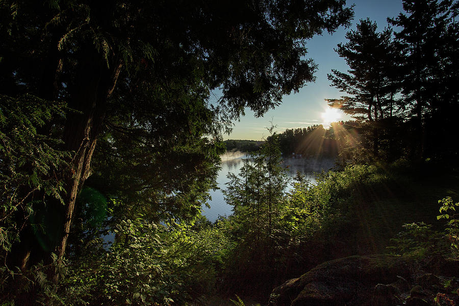 Rising - Sunrise - Wollaston Lake - Ontario, Canada Photograph by Spencer Bush