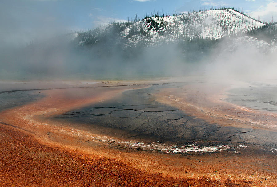 Yellowstone National Park Photograph - Rising Thermal Steam by Raw Light Photography