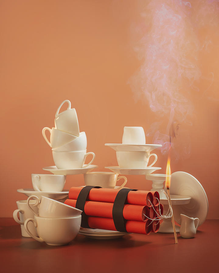 Coffee Photograph - Risk by Dina Belenko