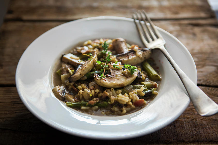 Risotto Made From Asparagus Photograph by Lara Jane Thorpe