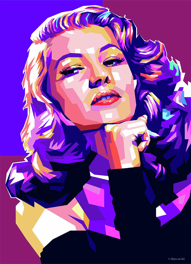 Rita Hayworth illustration Digital Art by Movie World Posters