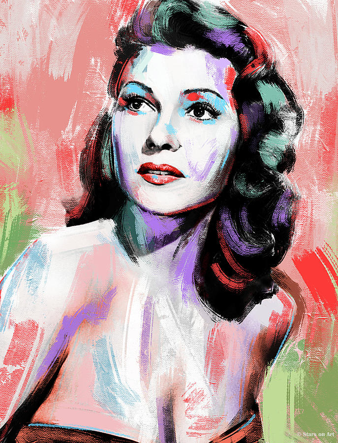Rita Hayworth painting Painting by Movie World Posters