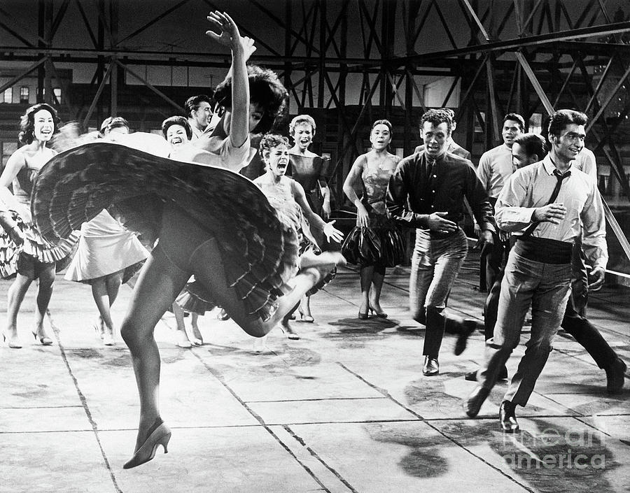 Rita Moreno Dancing With Cast Of West Photograph by Bettmann