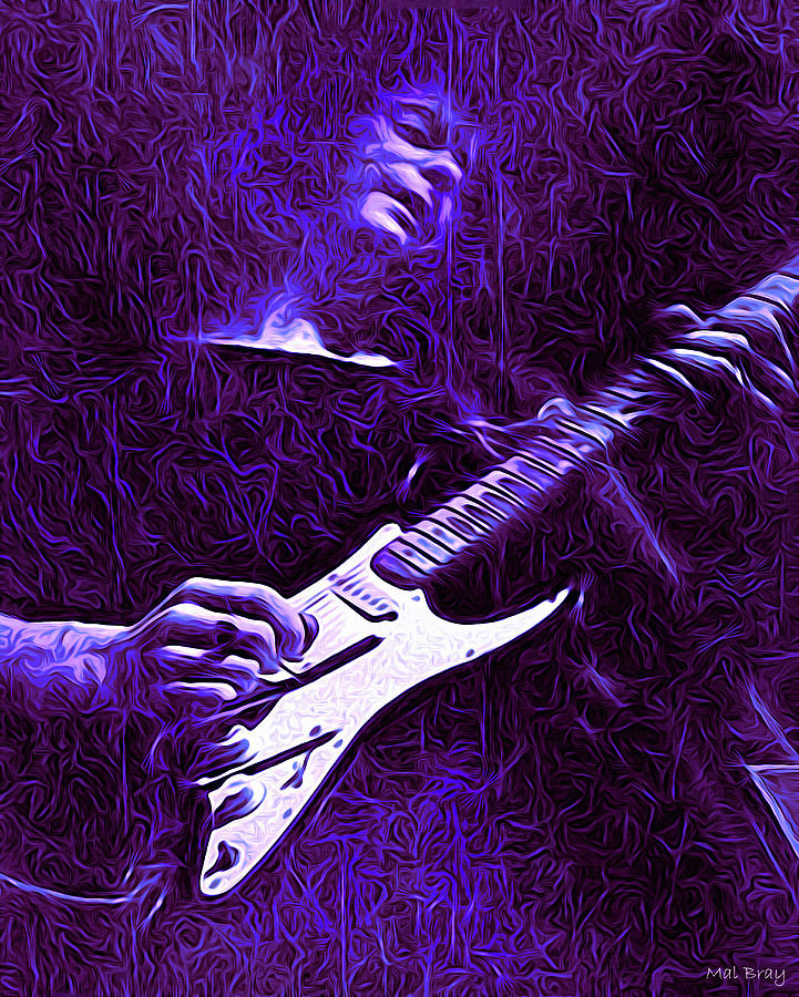Ritchie Blackmore, Deep Purple Mixed Media by Mal Bray
