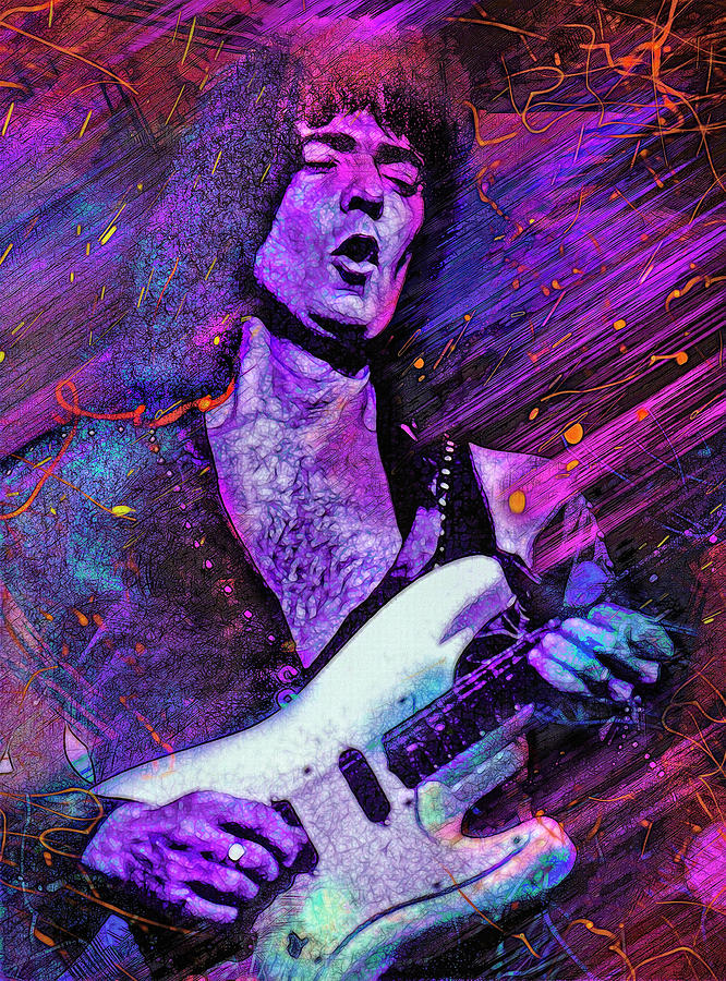 Ritchie Blackmore Mixed Media by Mal Bray