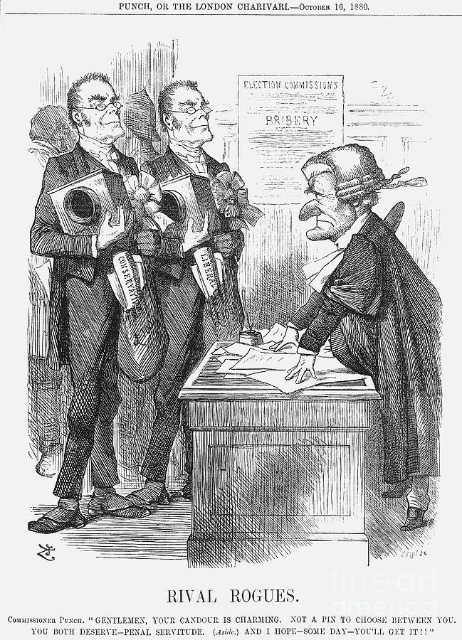 Rival Rogues, 1880. Artist Joseph Swain Drawing by Print Collector