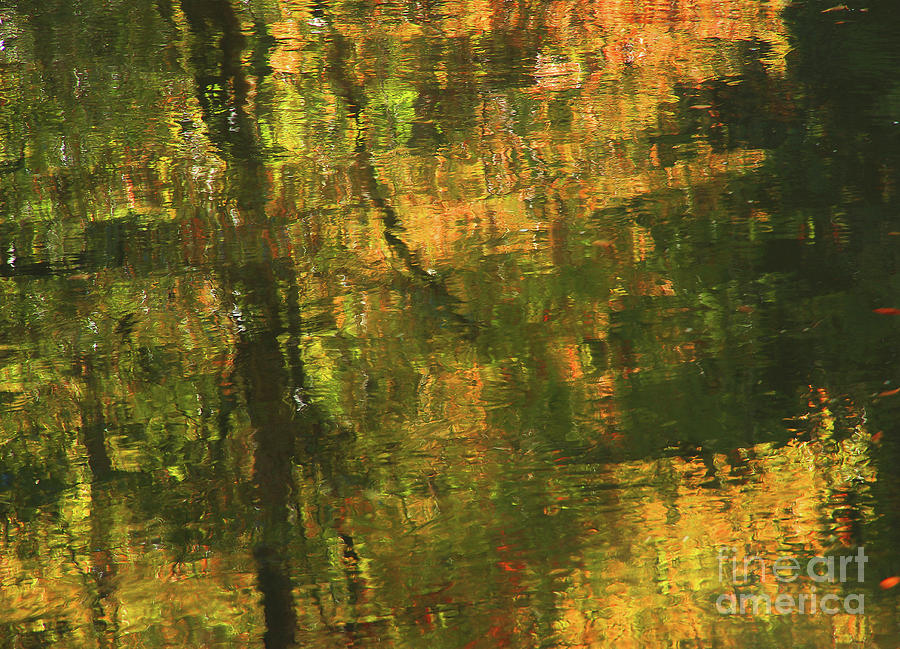 River Abstract In Yellow Photograph by Mike Eingle