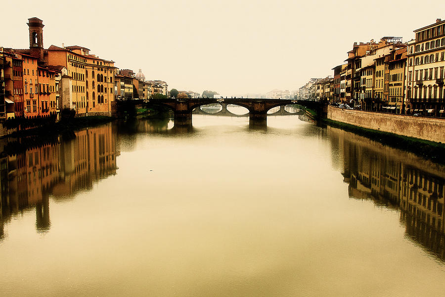 River Arno On A  Fall Afternoon Photograph by Gomaba