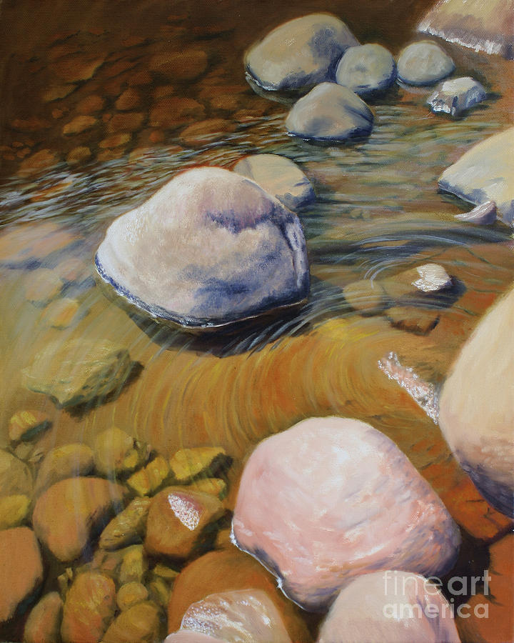 River Bed Painting by Shelley Newman